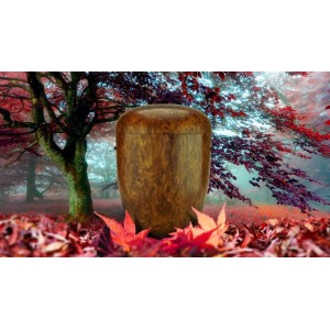Biodegradable Cremation Ashes Funeral Urn / Casket - NATURAL OAK EFFECT